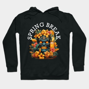 Tiki Tropical Vacation - Spring Break (White Lettering) Hoodie